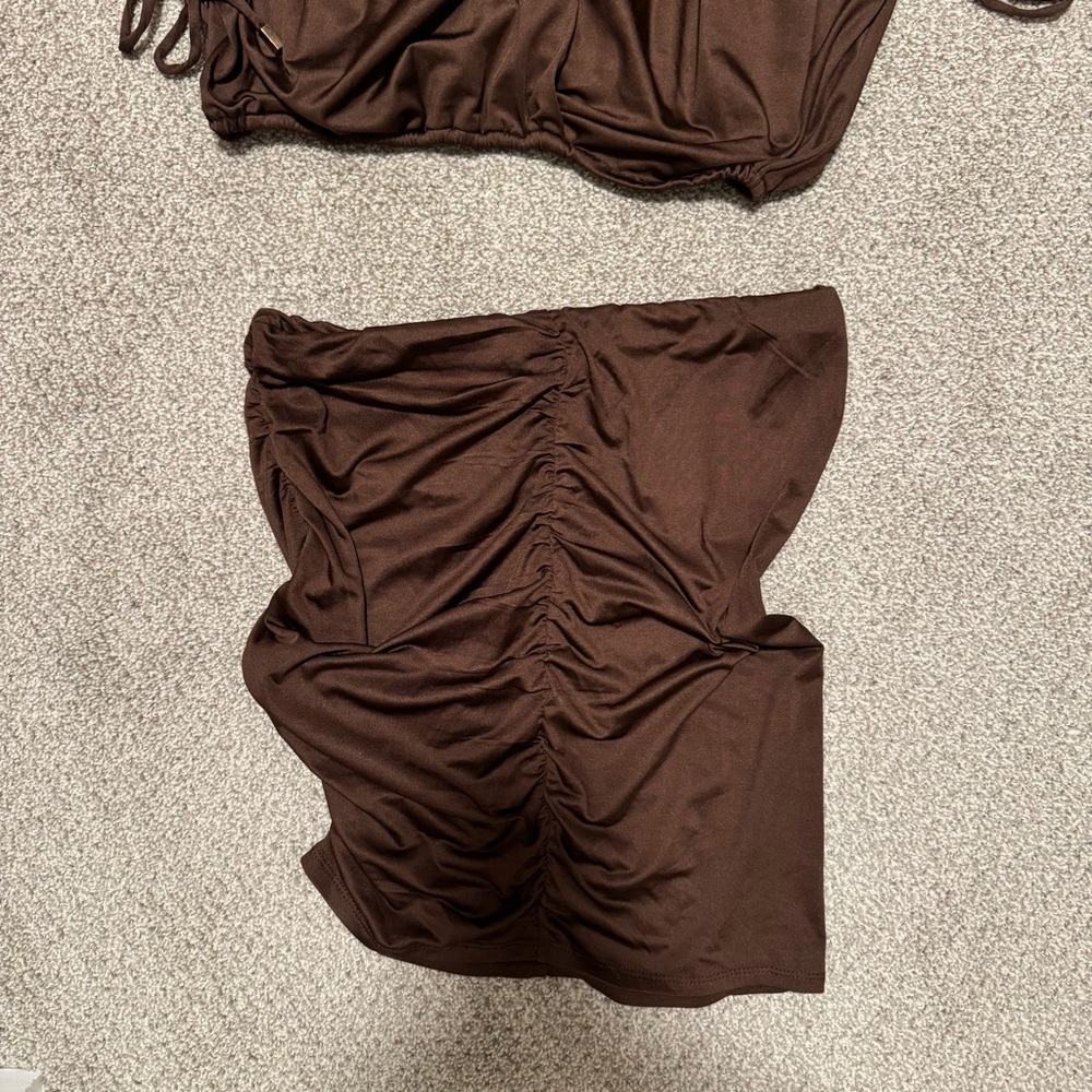 Two Piece Brown Set - Picture 5 of 7